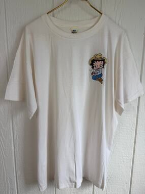 Vintage 90s Betty Boop Embroidered Single Stitch USA Tee, Large